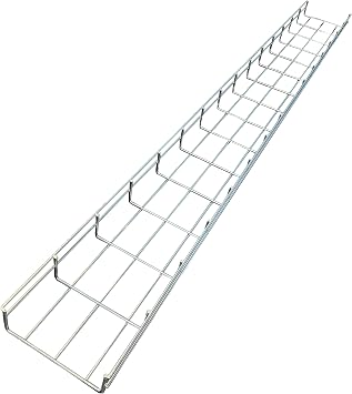 Kable Kontrol Cable Tray- 5 Feet Long - 6" Width, 2 Depth Wire Mesh Tray Cable Management Rack Cords Organizer Cable Basket, Zinc Plated Steel NEC Approved for Network, Fiber Optic, Cabling
