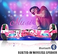 Vista 3 de Hoverboard de 6.5" de dos ruedas con asiento de autoequilibrio, scooter eléctrico con ruedas de luz LED Flash