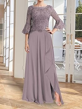 Amazon.com: Mother of The Bride Dresses Long Sleeve Lace Evening Dress Chiffon Mother of The Groom Dresses for Wedding Mauve US2 : Clothing, Shoes & Jewelry Amazon.com: Mother of The Bride Dresses Long Sleeve Lace Evening Dress Chiffon Mother of The Groom Dresses for Wedding Mauve US2 : Clothing, Shoes & Jewelry