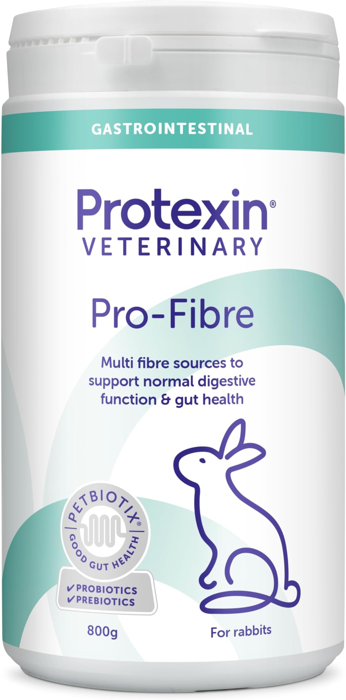Protexin Veterinary Pro-Fibre for Rabbits – High Fibre Pellets with Probiotics & Prebiotics – Supports Normal Digestive Function & Gut Health – Dandelion Flavour – 800g