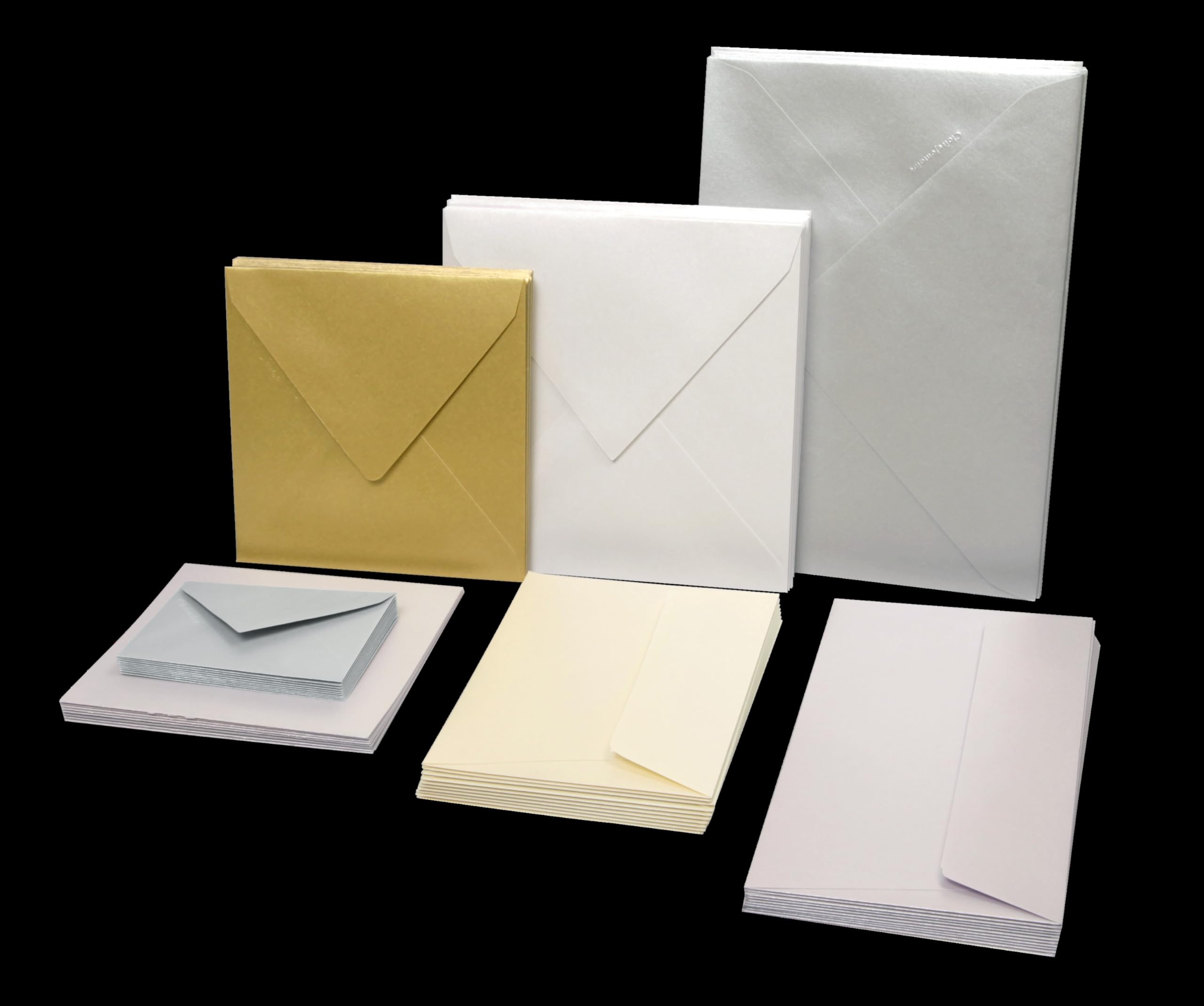 Clairefontaine 11485C Iridescent White Paper Pack of 25 Plain Cards 8,2x12,8cm 210gsm Colour Event Correspondence Invitation Cards Pollen Range Smooth Premium - Image 3