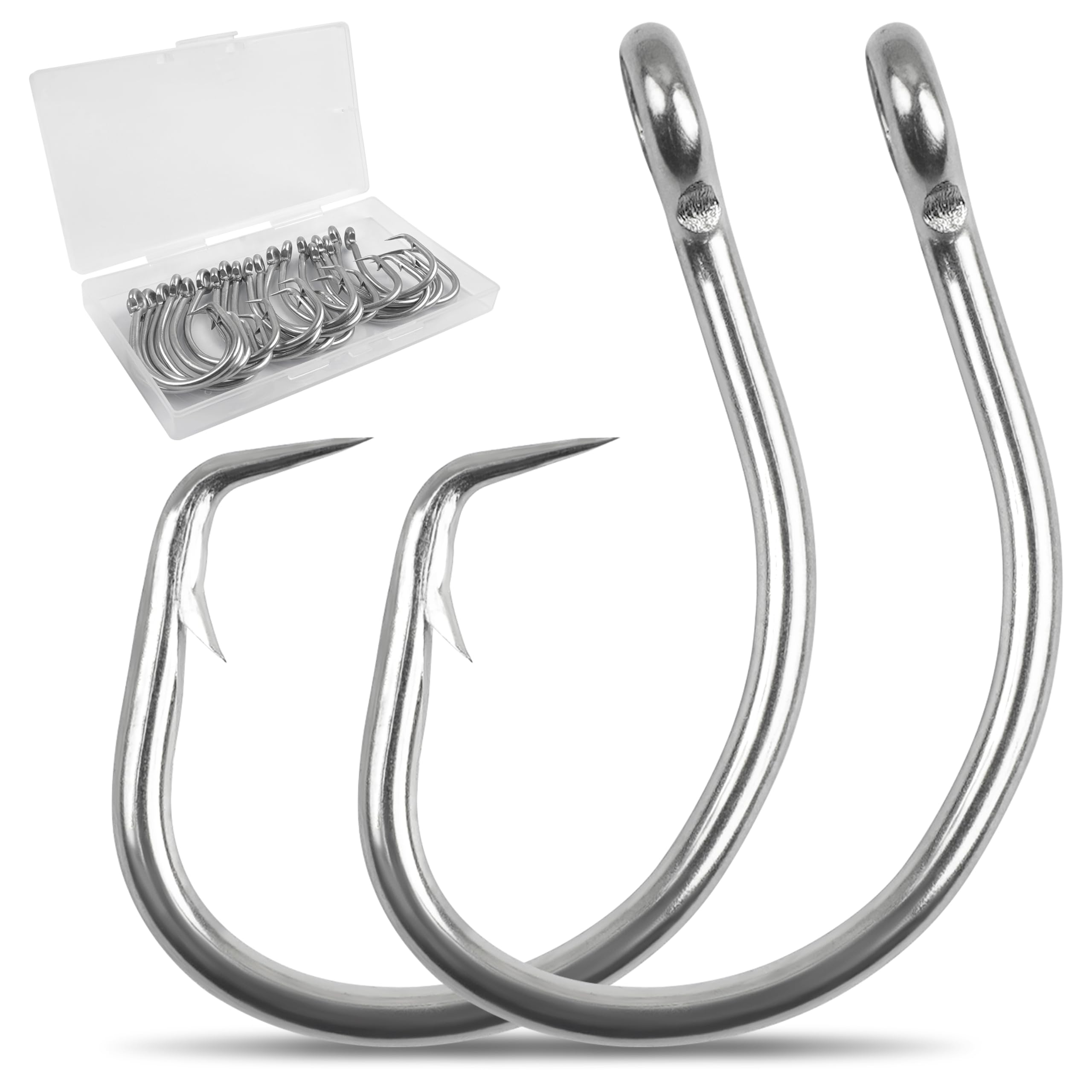 best circle hooks for shark fishing Tuna Stainless Steel Big Game Saltwater Hooks Short Shank 2X Extra Strong Shank Circle Hook Tuna Swordfish 20pcs : Sports & Outdoors 20-off Select:3000-C Abu Garcia Bruiser~2pc~7ft~Medium Heavy Lazer Sharp hooks have