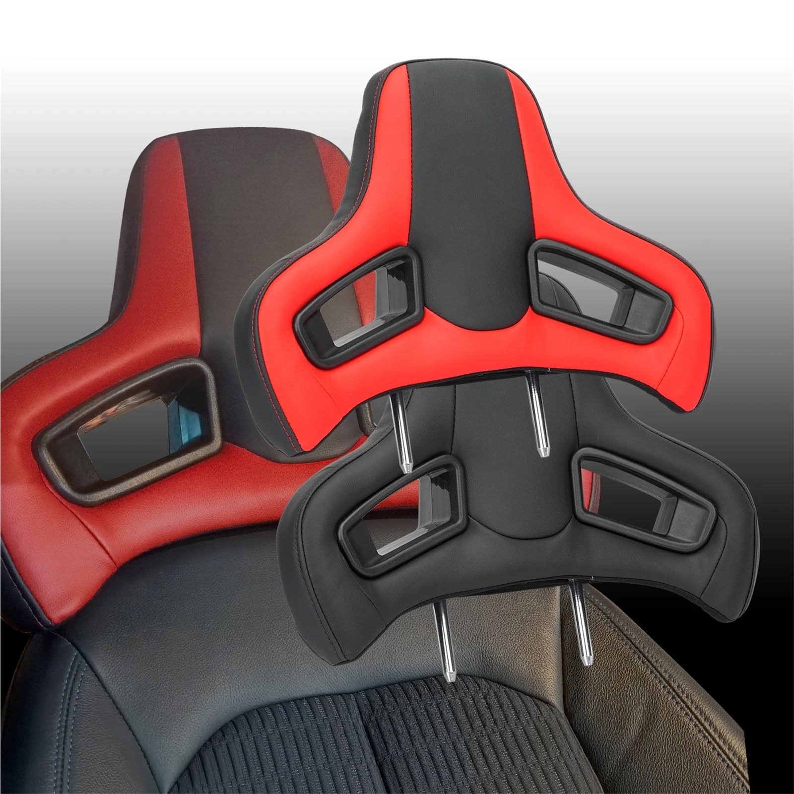 Car Pillow Driving Seat Car Pillow Apta para reposacabezas de asiento, cojín el cuello con tipo Plug & Play, almohada carreras(Black)