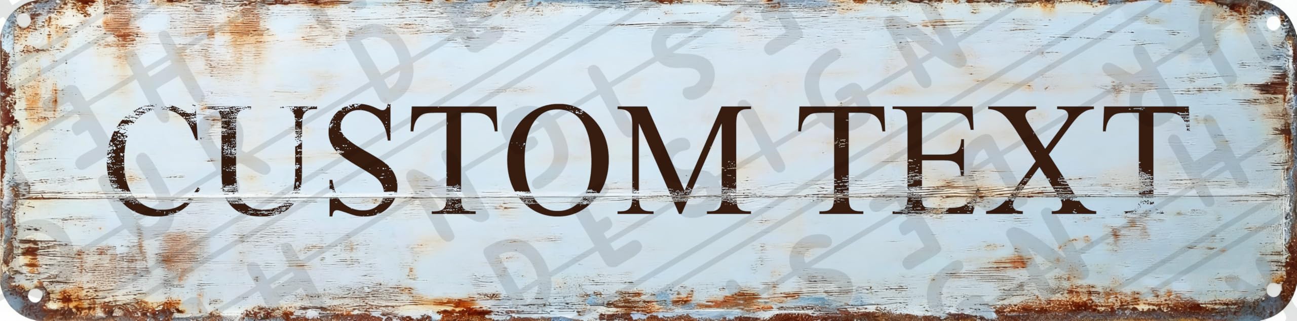 Personalized 16x4 Metal Sign Custom Text for Farm Ranch Gate Sign