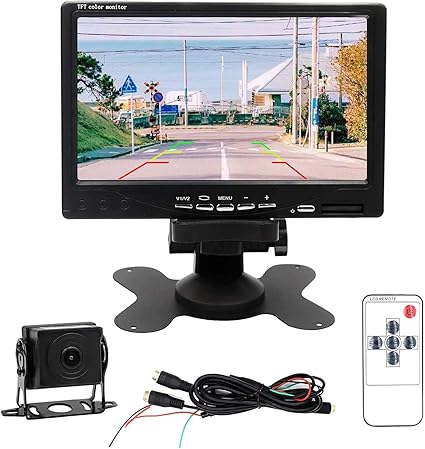 Amazon Obest Ahd車載 7インチオンダッシュ液晶モニター 12 30ｖ対応 リモコン 電源直結式 バックカメラ 映像２系統入力 6メートル延長ケーブル 高画質lcd車載モニター Ip68防水構造バックカメラ モニターセット 車載カメラ 暗視機能付き 駐車支援システム Obest