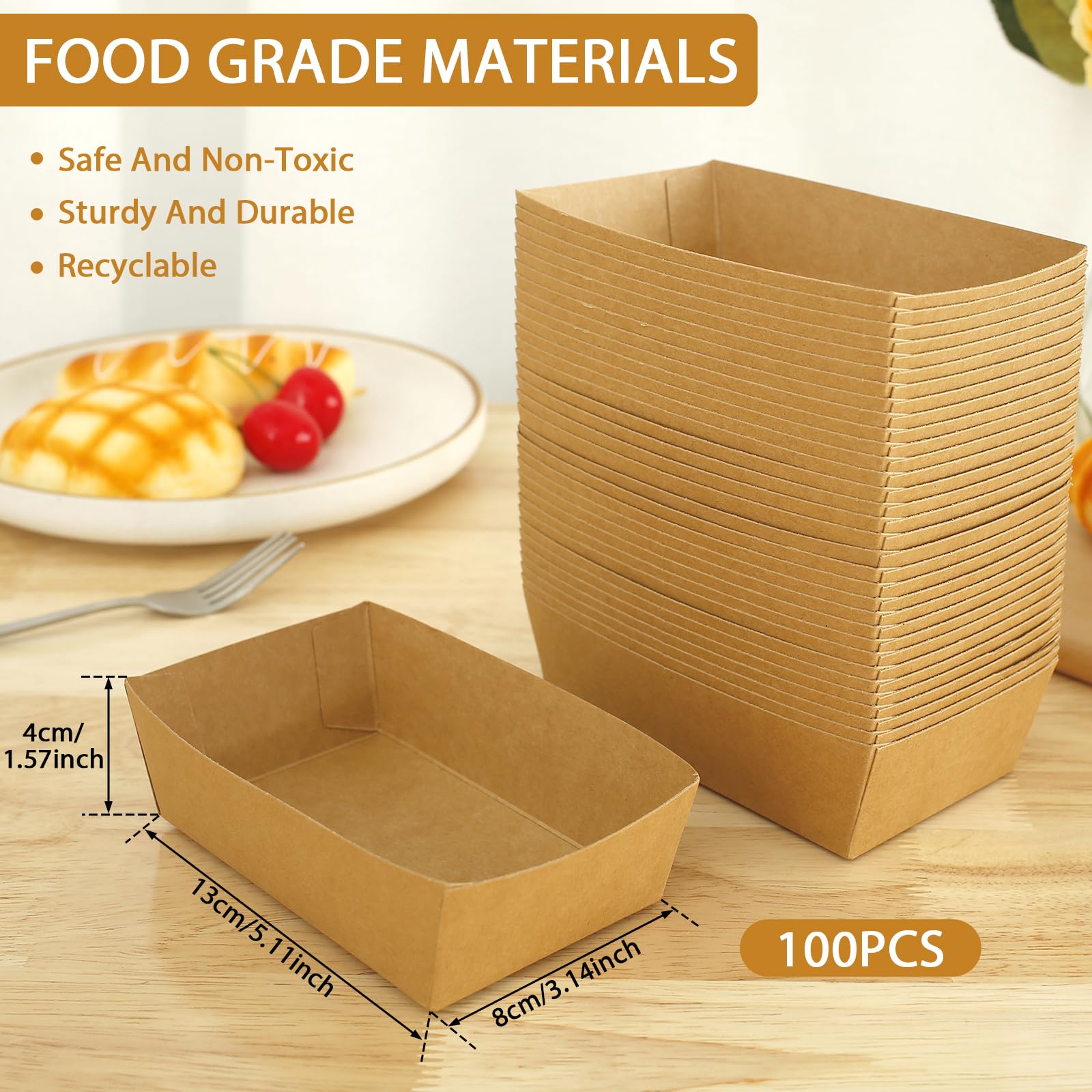 Barquettes En Papier Kraft 750ml - Lot De 1000 - Écologiques Pour Frites, Snacks, Restauration