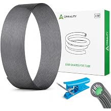 Creality PTFE Tube 4M for 1.75mm Filament, Low-Friction Star-Shaped Inner Channel Bowden Tube, High Temperature PTFE Tubing up to 260C, 3D Printer Accessories with Tube Cutter for FDM Printers