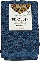 Vista 12 de Mabelle - Juego de 3 paños de cocina a rayas, color blanco, gris y gris: caja de diamante, diseño de pata de gallo, 100% algodón, secado suave