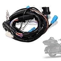 Vista 1 de WOWTK Kit de arnés de cableado para maletero trasero de motocicletas Harley Touring Electra Glide Road King Street Glide Road Glide Modelos 2014-2025