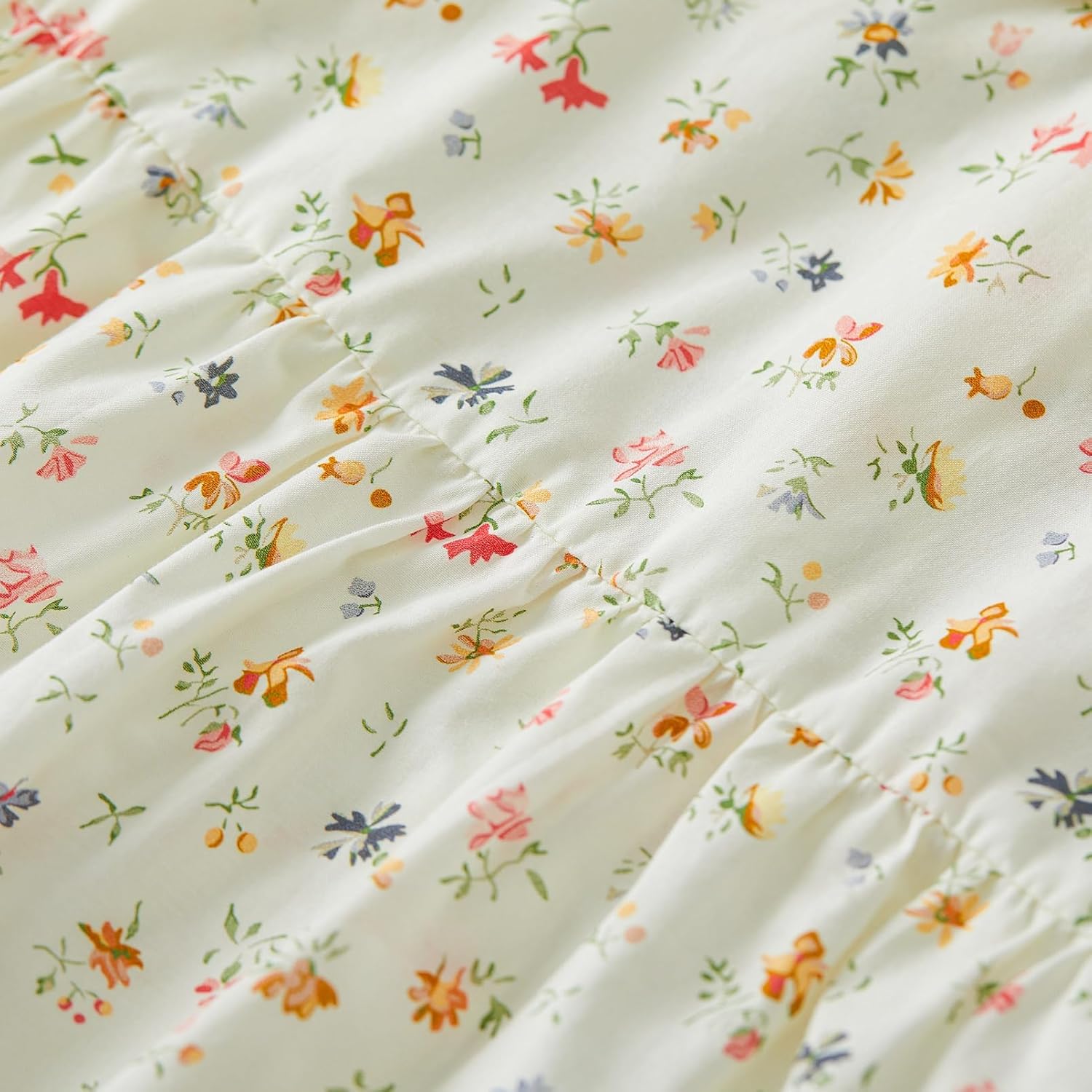 pureborn Baby Toddler Girl Woven Dress Short Sleeve Cotton Playwear Dresses 0-5T - Image 7