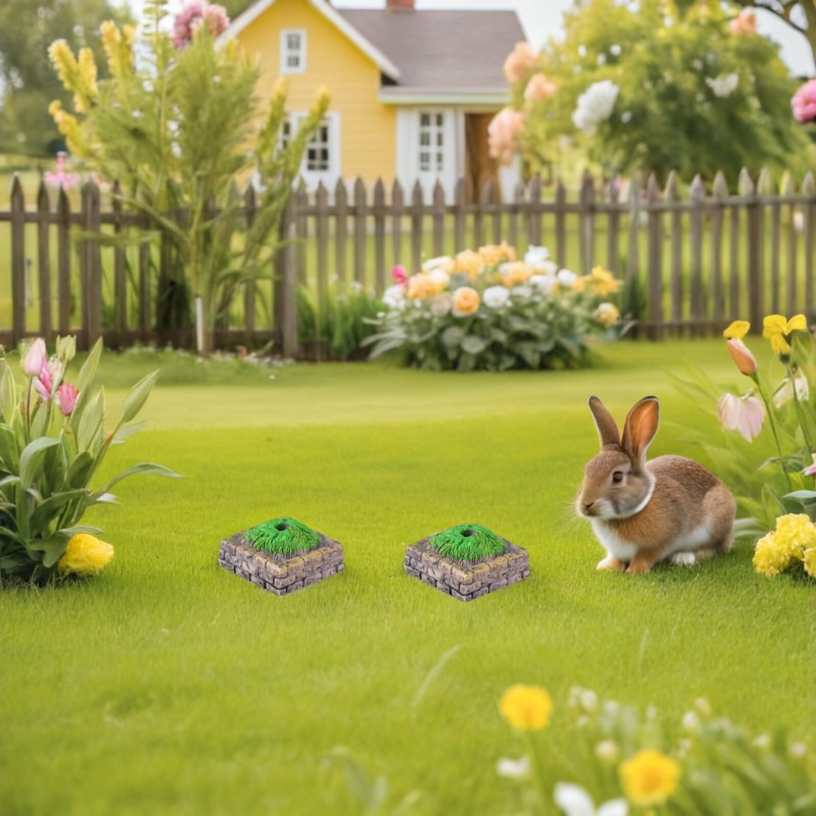 POPETPOP Lot de 3 modèles miniatures de paysage en résine pour les amateurs de paysage de table