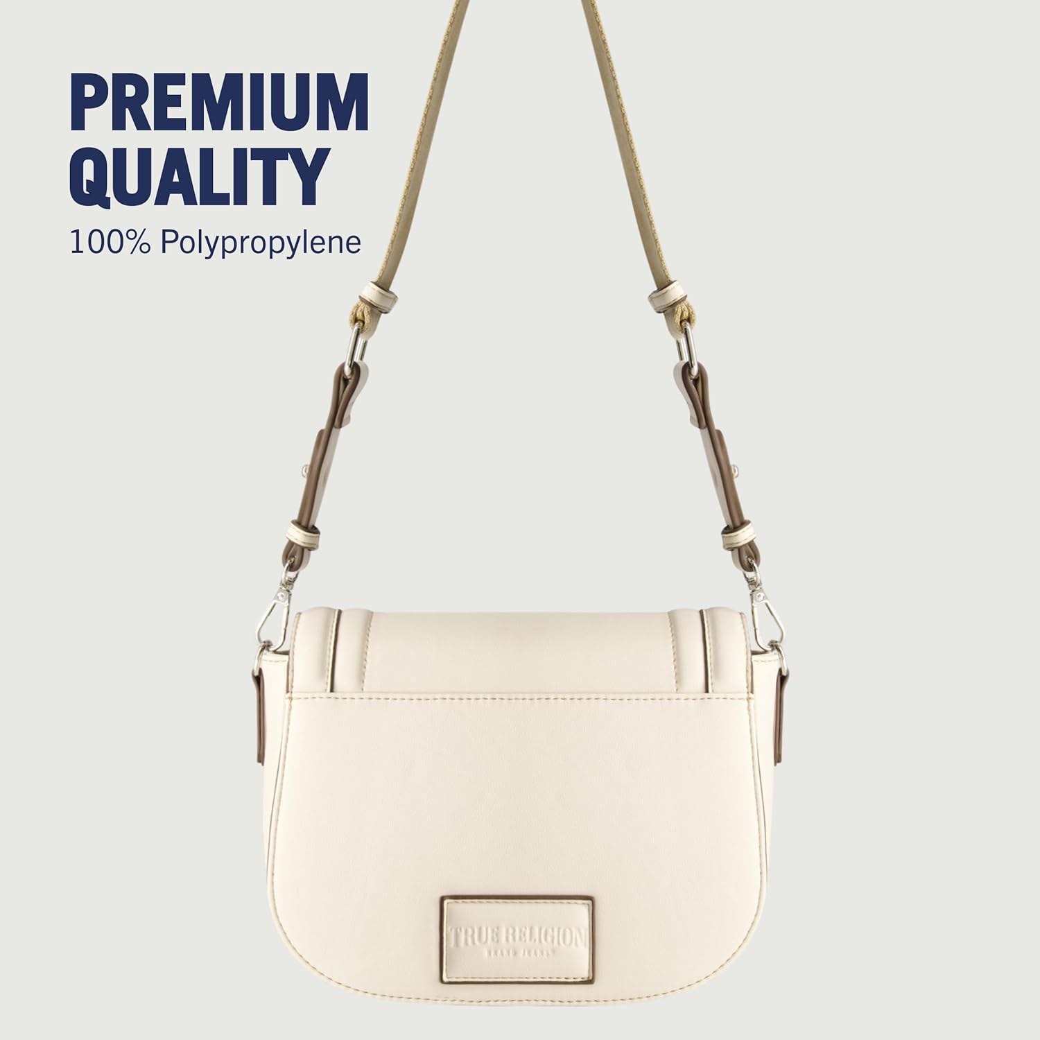 True Religion Saddle Bag, Women's Bombe Logo Shoulder Purse Handbag - Image 5