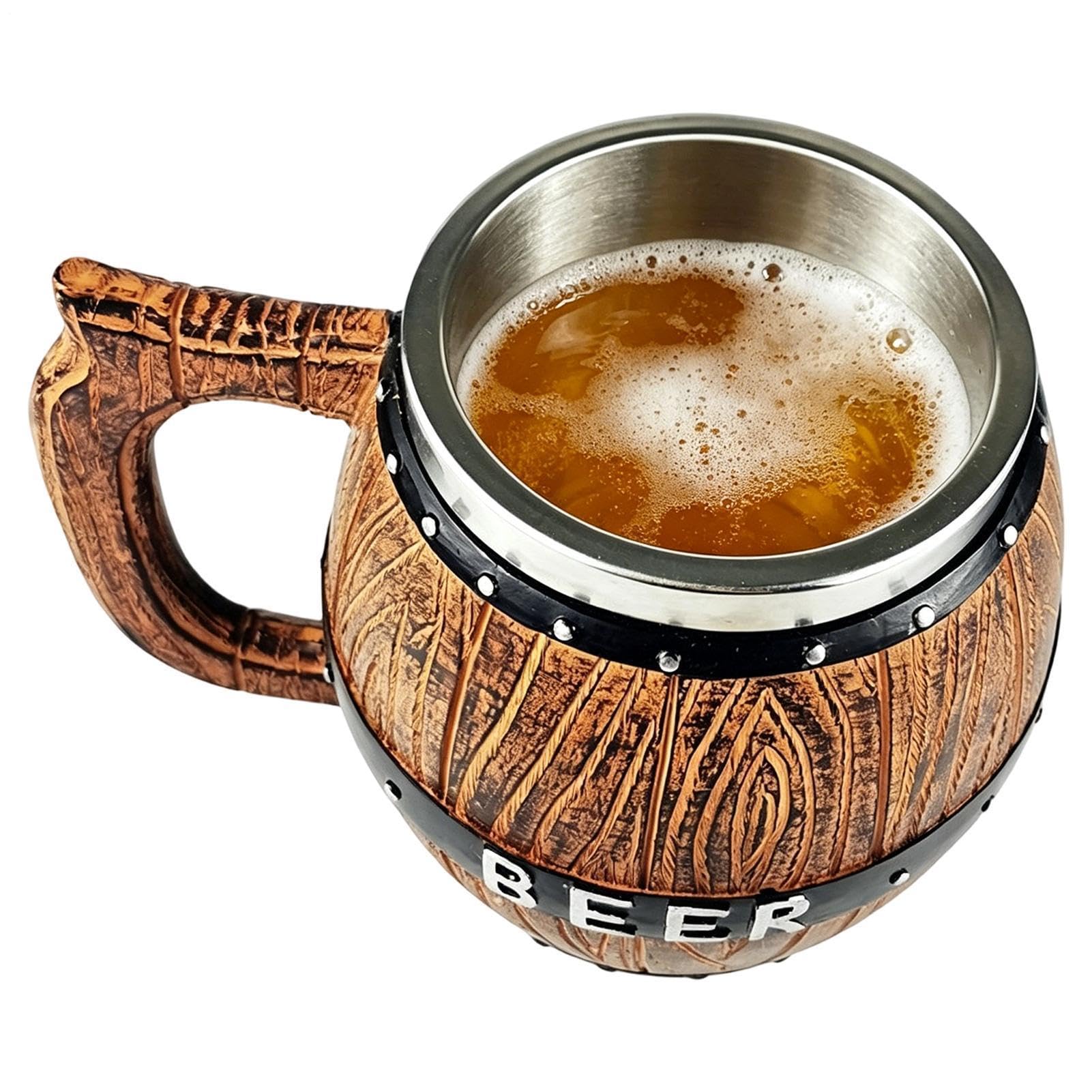 Jarra metálica vintage de regalo original para amantes del café rústico