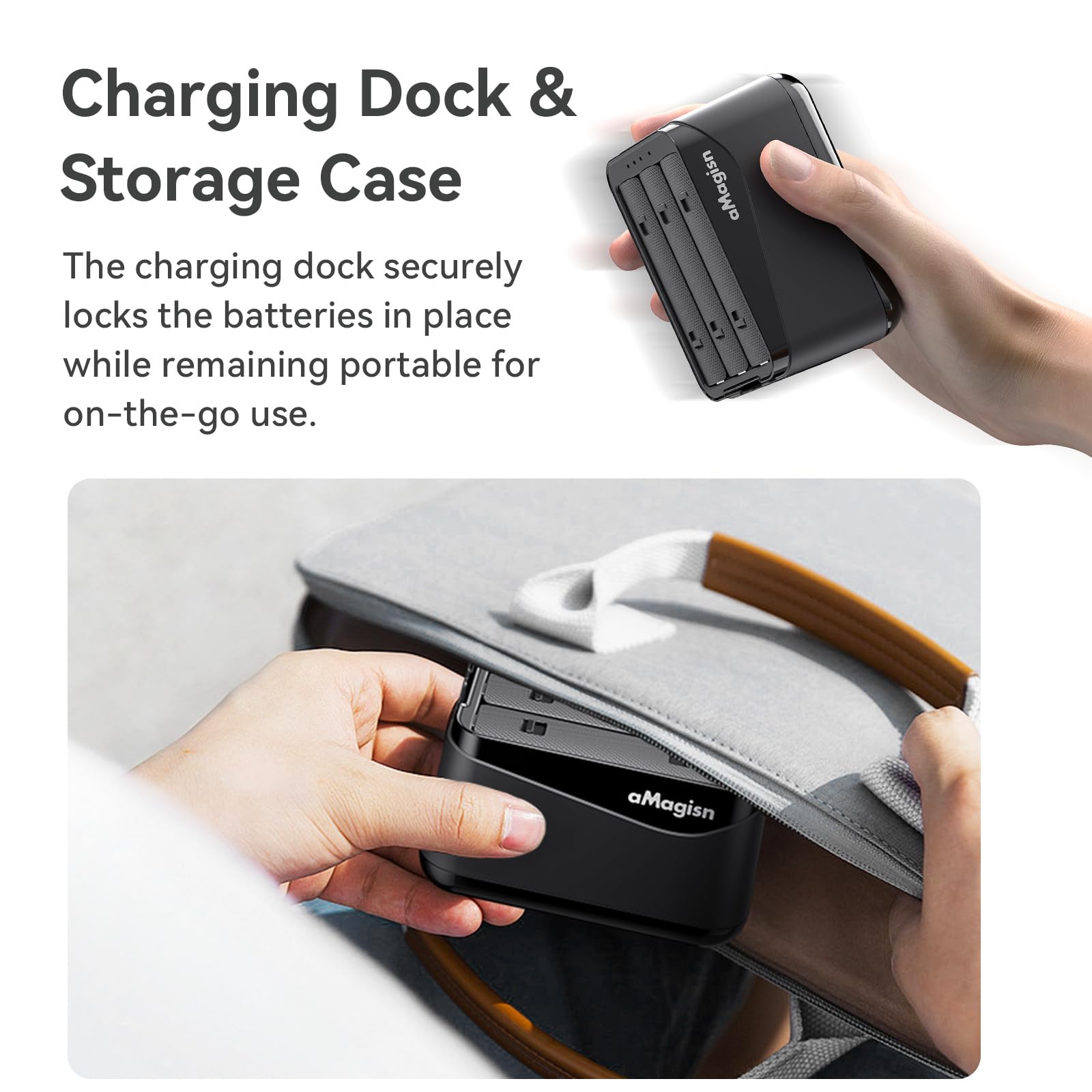 Batteria Caricabatterie per Insta360 X5, Hub di ricarica Batteria Conservazione Scomparto Accessori per Insta360 X5