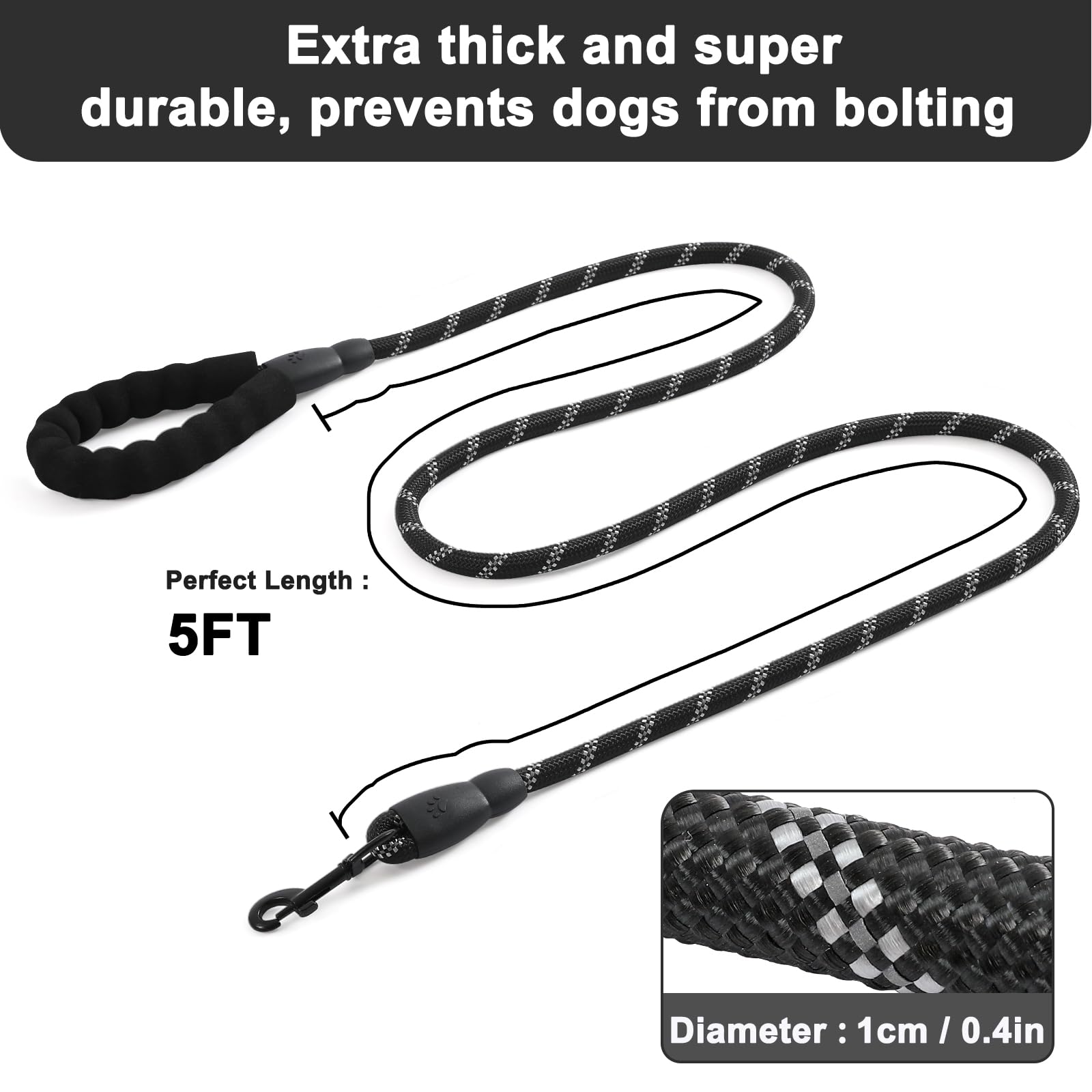 VOOPET Service Dog Vest Harness+ ID Tag and Leash Set+6 Patches,No Pull&Adjustable Reflective Dog Harness for Training,Suitable for Small Medium and Large Dogs. - image 4