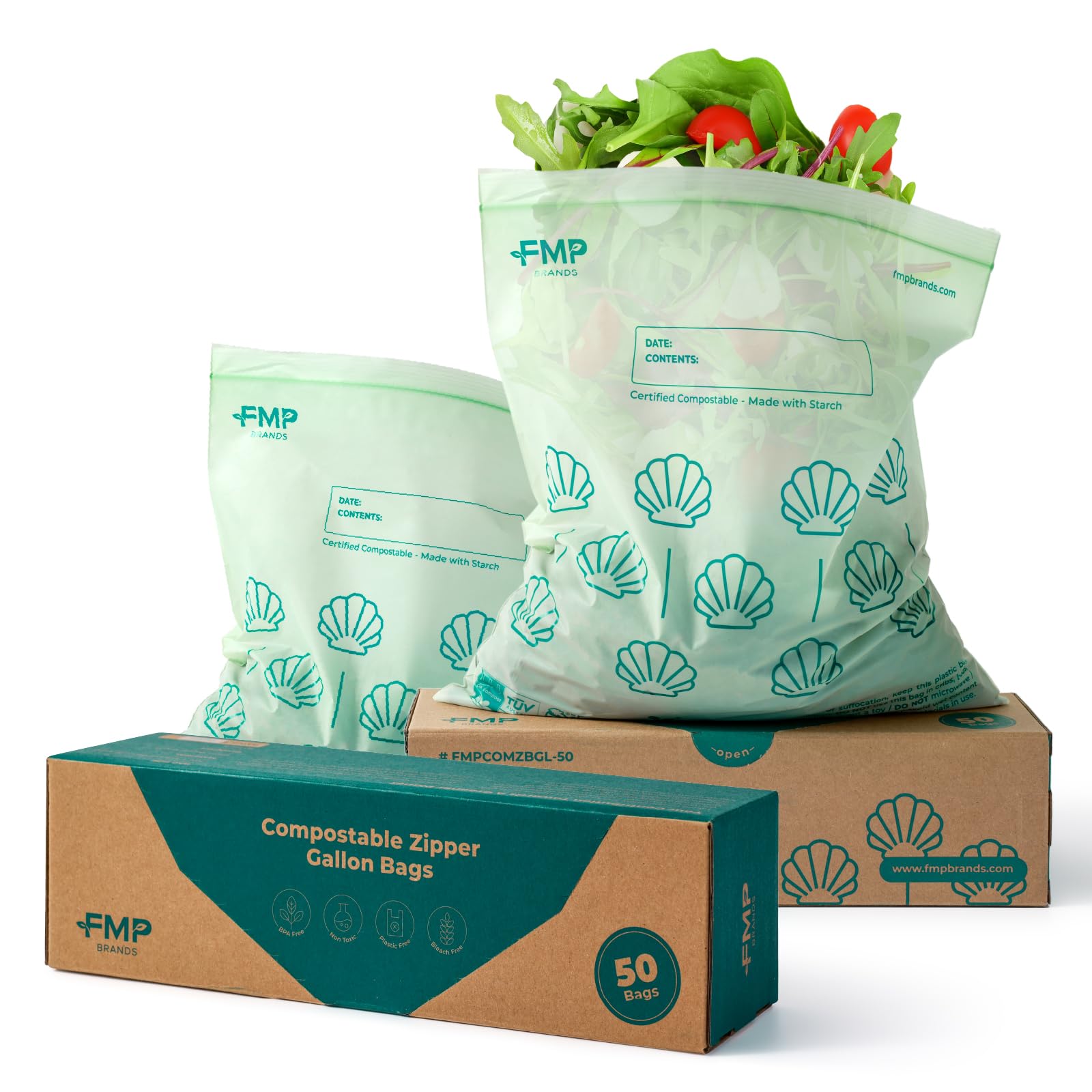 Fit Meal Prep 50 Pack Compostable Gallon Bags