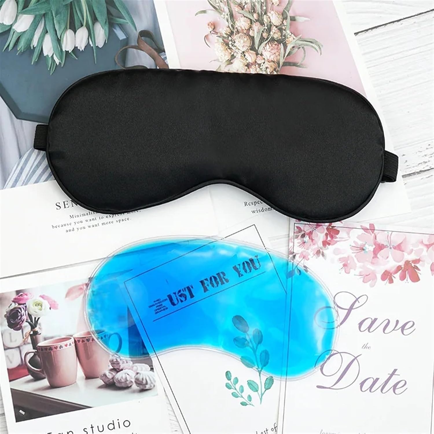 antifaz Máscara de seda for ojos, sombra de ojos for dormir, parche for los ojos, viaje, relajación, parche for los ojos, venda for los ojos, máscaras de ayuda for dormir con bolsa de hielo, luz de so