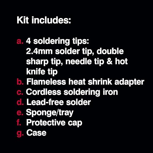 Miniatura 8 de Master Appliance PI-20SiK Kit profesional de soldadura de butano inalámbrico [estación de soldadura portátil y herramienta de calor] - Autoencendido