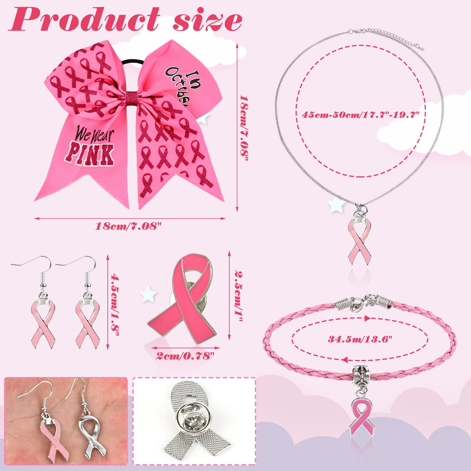 HOWAF Breast Cancer Awareness Costume Accessories - Image 2