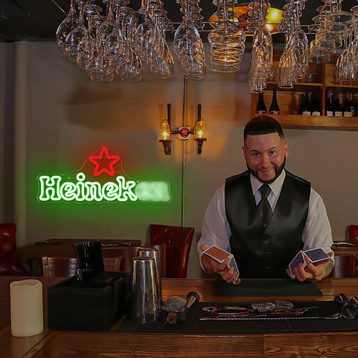 Beer Neon Signs Dimmable Bar Neon Light Up Beer Sign for Home Bar Neon Beer Signs for Wall Decor Man Cave Shop Beer Club Pub Bistro - Image 2