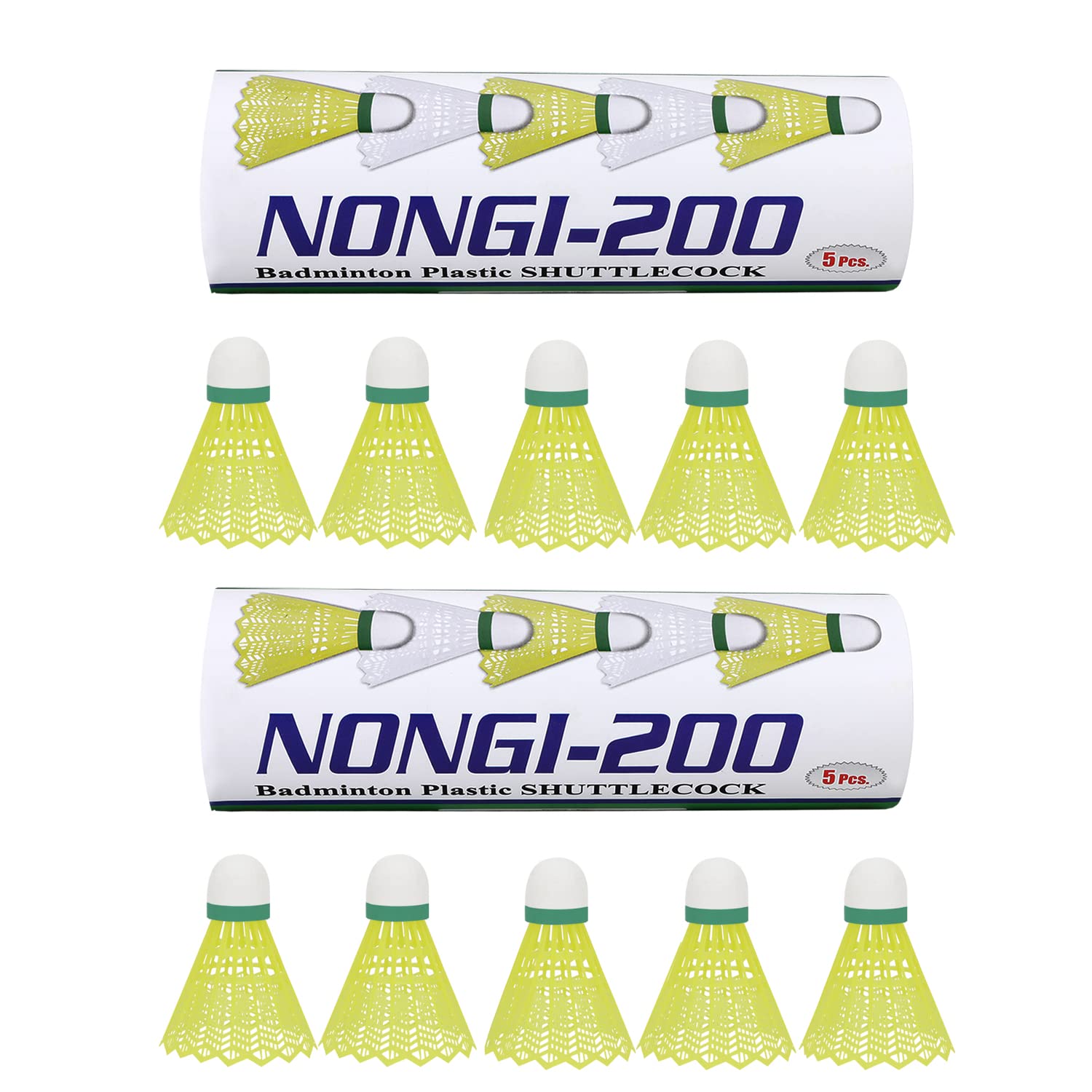 NONGI 200 Combo Plastic Badminton Shuttlecock Pack of 10(Yellow) (B082T1WZ1H) Amazon Price History, Amazon Price Tracker