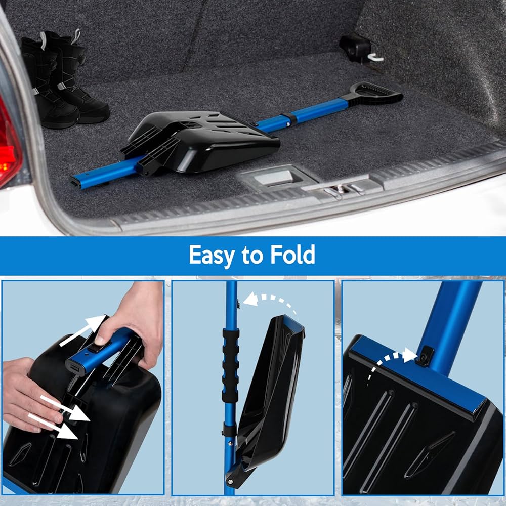 Amazon.co.jp: 折りたたみ式車用除雪シャベル、車、トラック、キャンプ