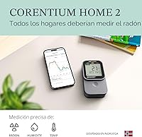 Vista 3 de Airthings 325 Corentium Home 2 Detector de radón inteligente digital portátil - Prueba de radón fácil de usar con conectividad Bluetooth y sensores