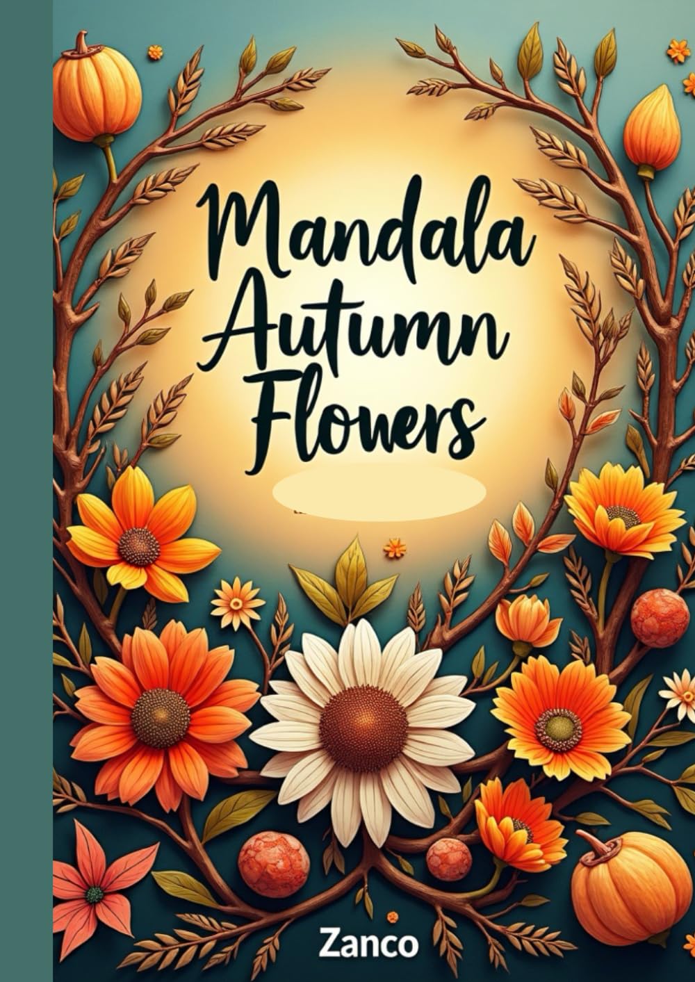 Mandala Autumn Flowers (Mandala Adult Coloring Books)