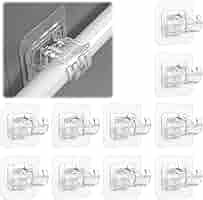 Ganci Per Tende Autoadesivi Trasparenti - 10 Pezzi, Senza Bucare Il Muro - Foto 14