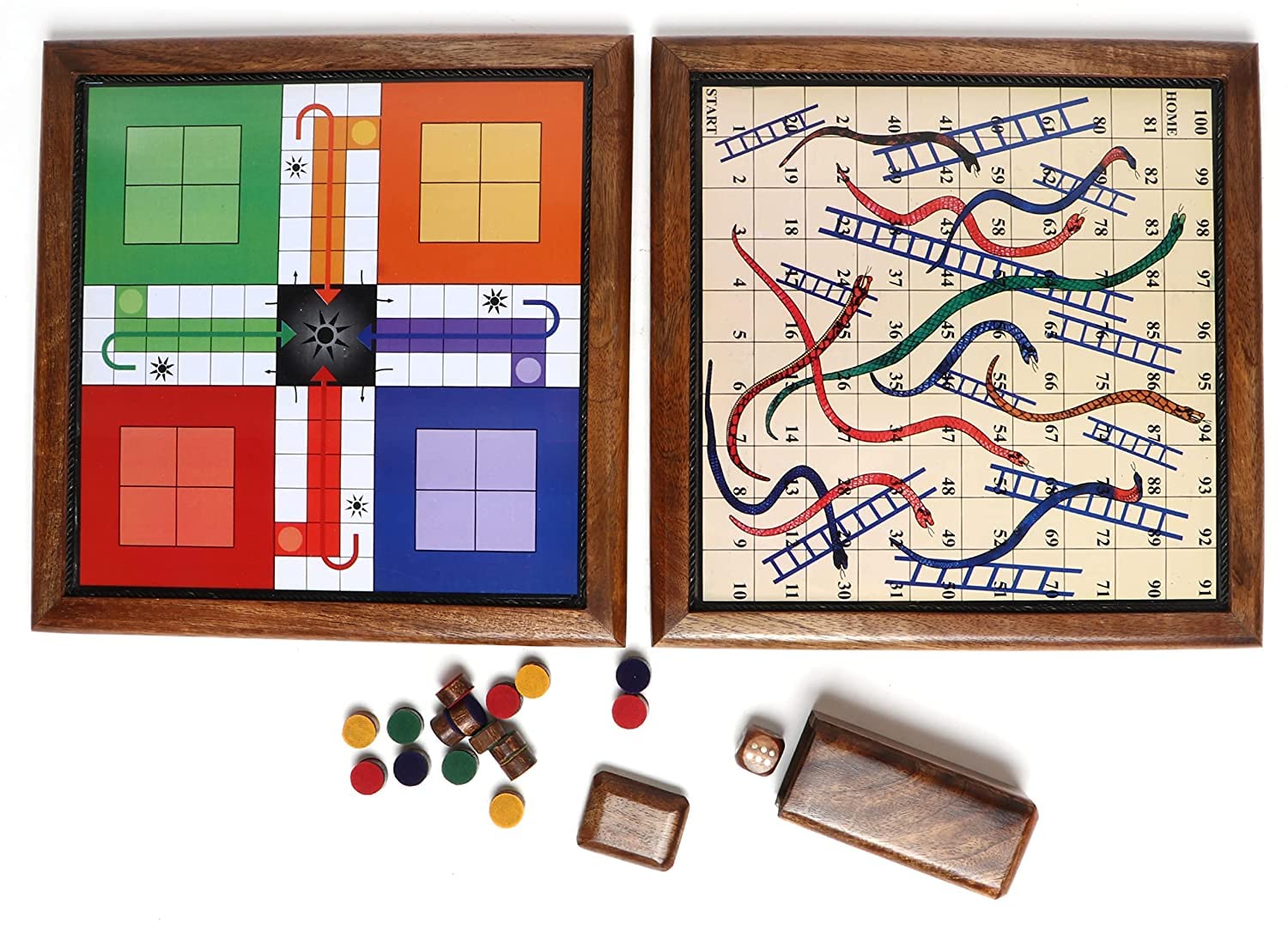 KHALSA WOOD KING Classic Handmade Wooden 2 in 1 Ludo Magnetic Snakes and Ladders Travel Board Game for Adults, Kids Best Birthday Gifts (Small).. (B0BMX9L6P9) Amazon Price History, Amazon Price Tracker