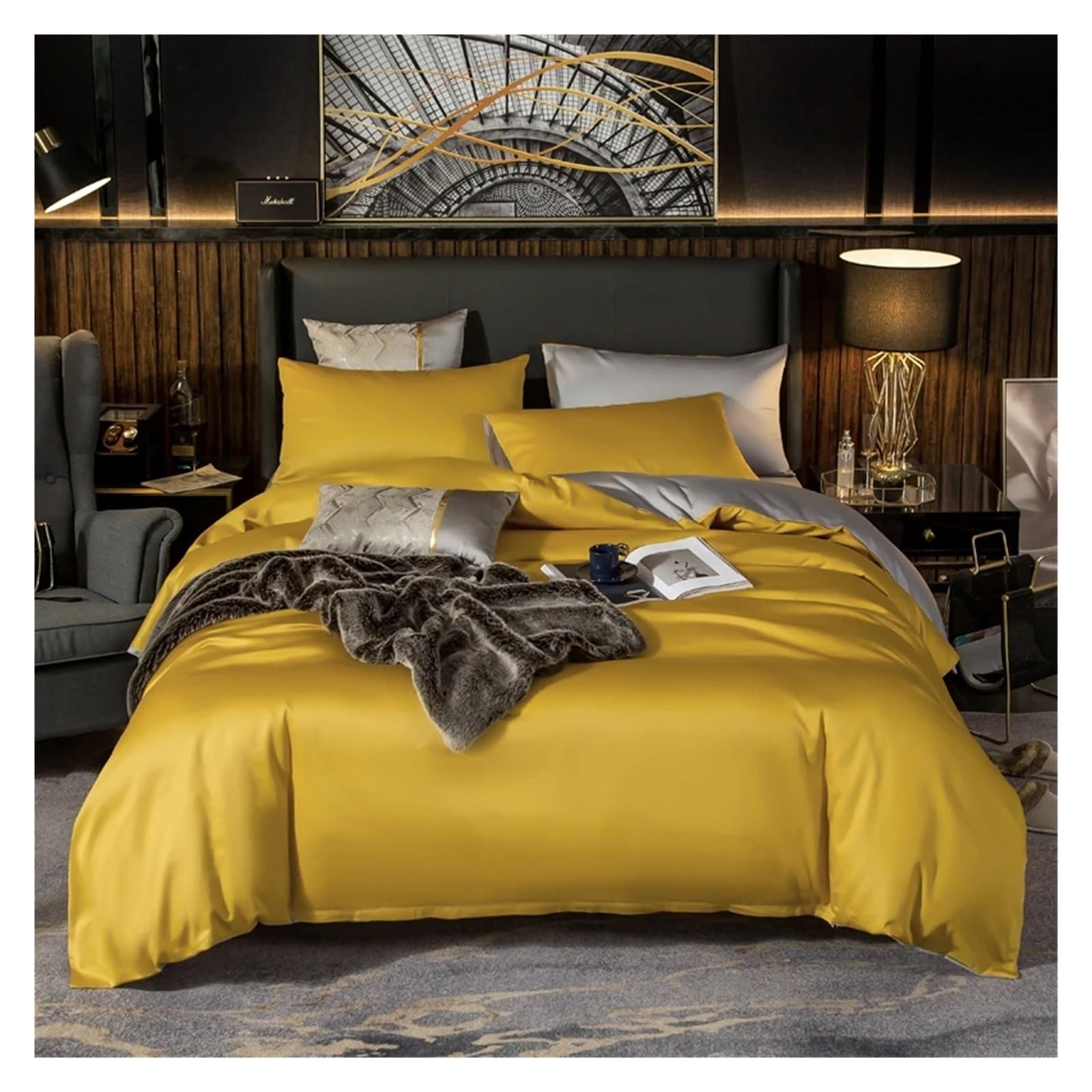 Amazon｜ベッドキルトセット, パープルソフト掛け布団セットシーツ