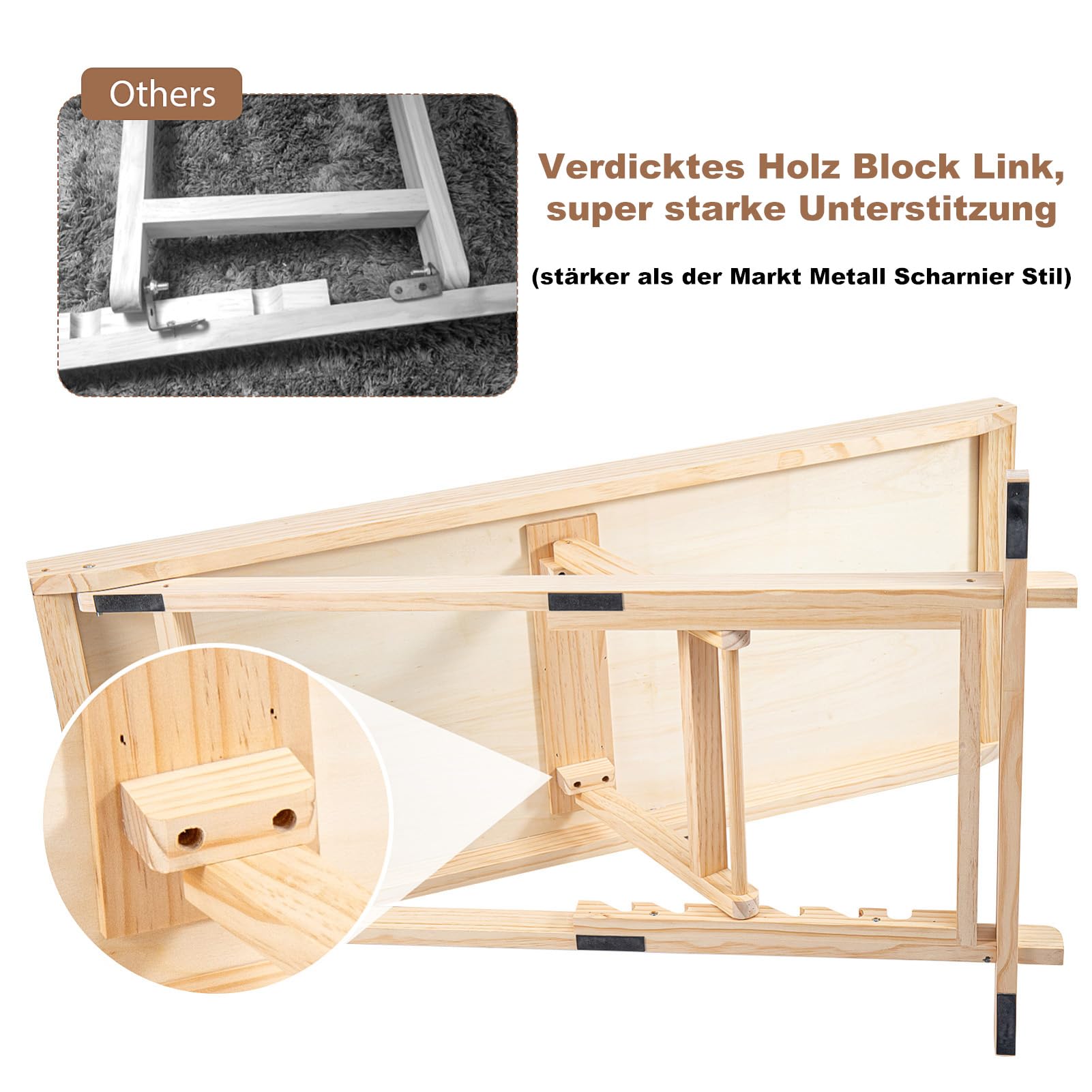 Hunderampe Klappbare Hunderampe aus Holz HöHenverstellbar 30-60cm rutschfeste Haustiertreppe Für Hunde Und Katzen Hunderampe Klappbar HöHenverstellbare Haustiertreppe rutschfeste Rampe