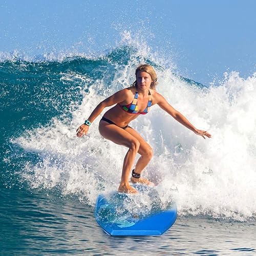 Miniatura 6 de Goplus Boogie Boards para playa, tablero ligero con núcleo EPS, cubierta XPE, parte inferior lisa de HDPE, correa premium y cuerda de muñeca