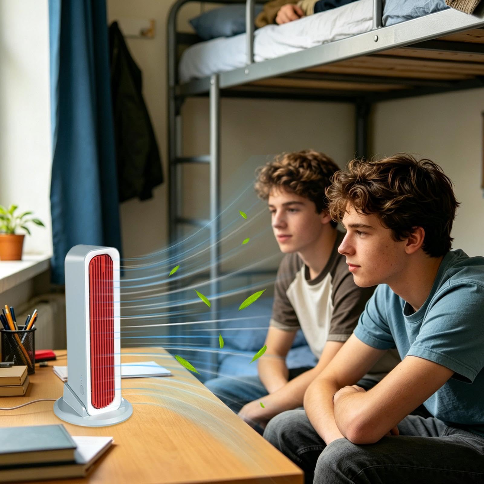 Mini Ventilatore a Torre 3 Velocità Silenzioso Senza Pale Raffreddamento | Ventilatore da Scrivania Senza Pale per Camera per Ufficio, Dormitorio, Soggiorno, Camera da , Comodino, Scrivania