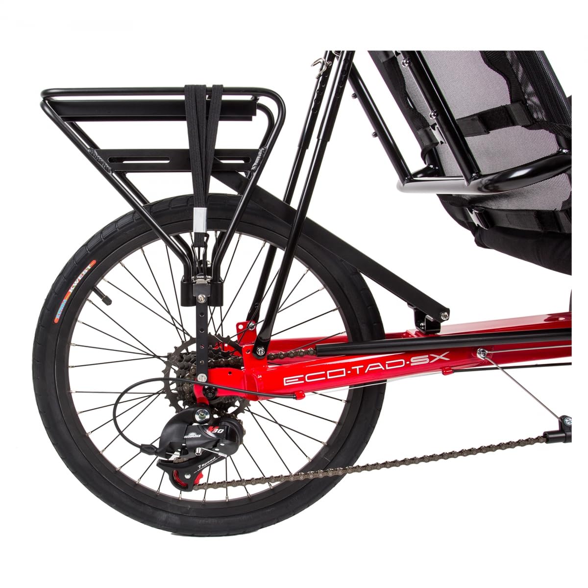 SunSkr Recumbent Rear Carrier, Fits Eco-Tad, Alloy, Black