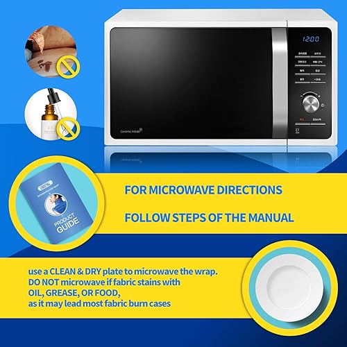 Miniatura 7 de CREATRILL Terapia de calor húmedo sin perfume para cuello y hombro, alivio de compresión ocular para microondas para dolores de cabeza, dolores,