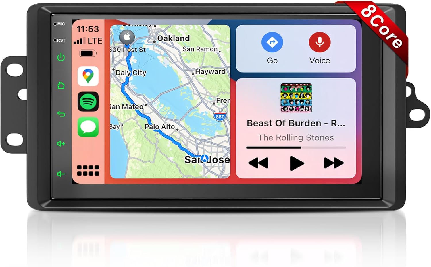 8 Core Car Radio Stereo for 2003 2004 2005 2006 Chevy Silverado Tahoe GMC Sierra Yukon Tahoe Impala- 4GB+64GB，7" QLED Touchscreen with Wireless Apple CarPlay & Android Auto/GPS/SWC/Backup Camera