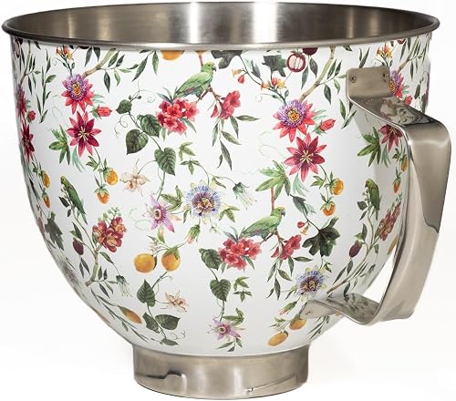 WildBlossom Stainless Steel Mixer Bowl Compatible with Kitchen Aid Tilt-Head 4.5 Quart and 5QT Stand Mixer