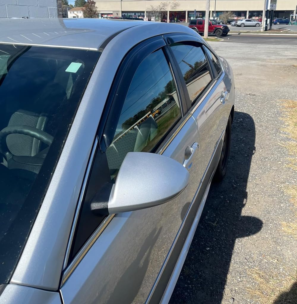 4pcs Wind Deflector, Outside Mount Rain Guards, Side Window Visors Compatible with 2006-2013 Chevrolet Impala 2014-2016 Chevrolet Impala Limited Model Only 94843