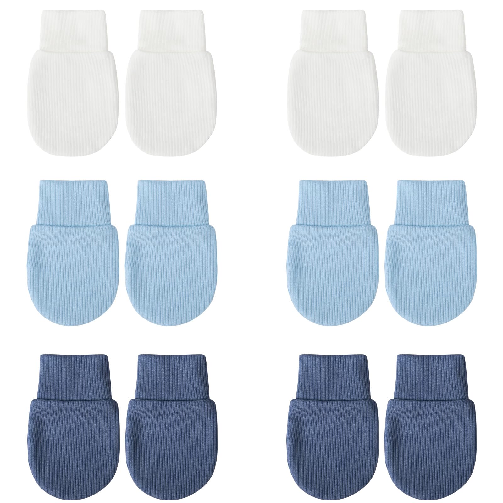 DRESHOW Newborn Baby Mittens Infant Gloves No Scratch Mittens Elastic Wrist Gloves for 0-6 Months Baby Boys Girls