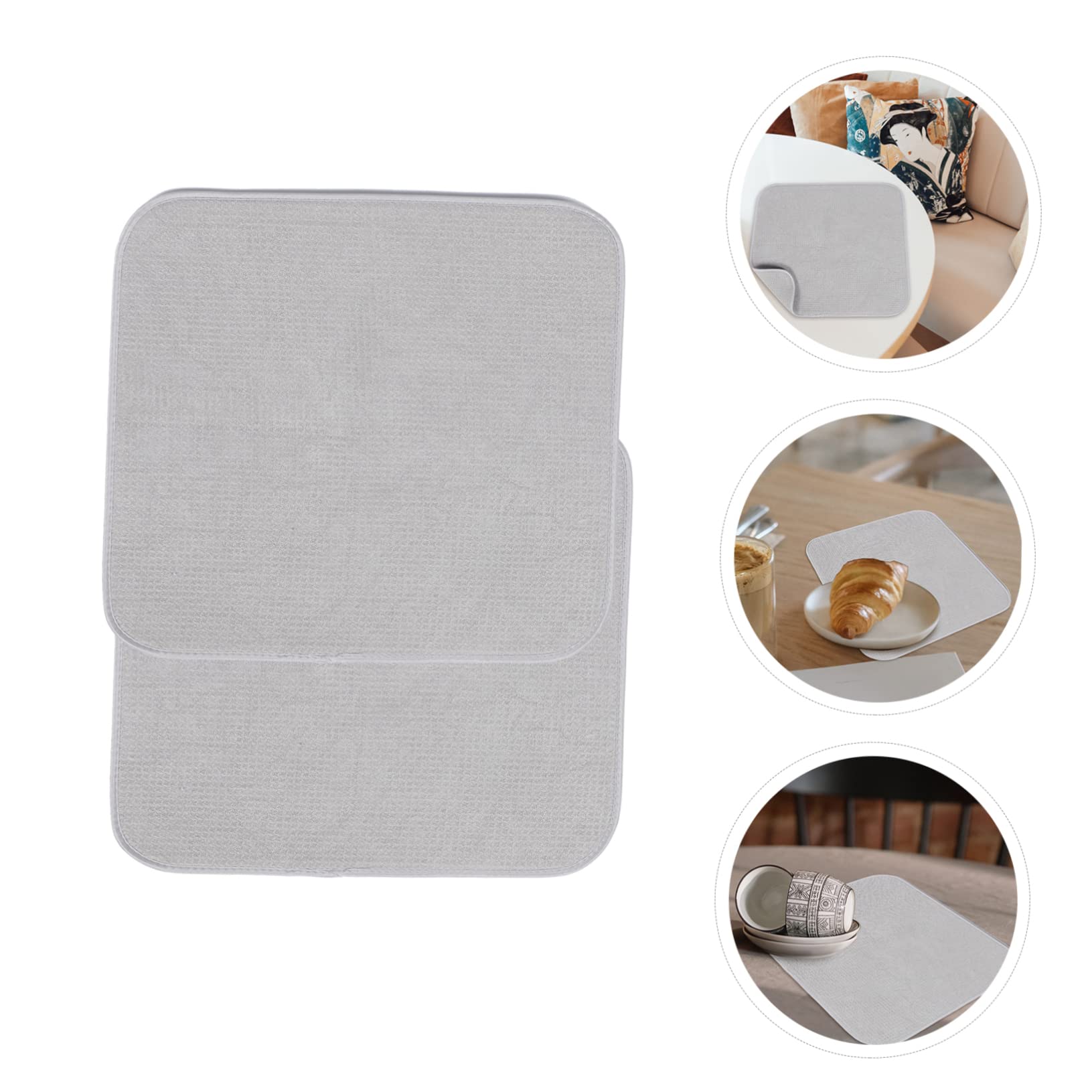 Alfombrilla de Microfibra para Secar Platos de Cocina, 2 Piezas