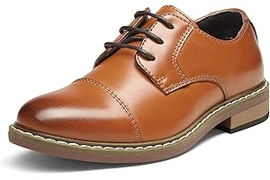 Boy's Brown Dress Oxford Formal Shoes Size 3