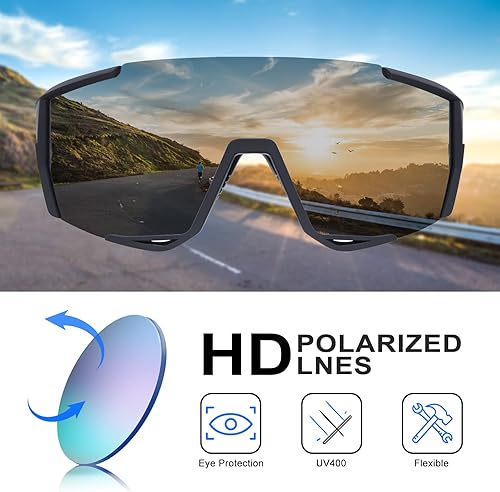 Miniatura 3 de Polarized Sport Sunglasses for Men Women Cycling Glasses 1or 5 Lens Youth Baseball Sunglasses for Fishing Running