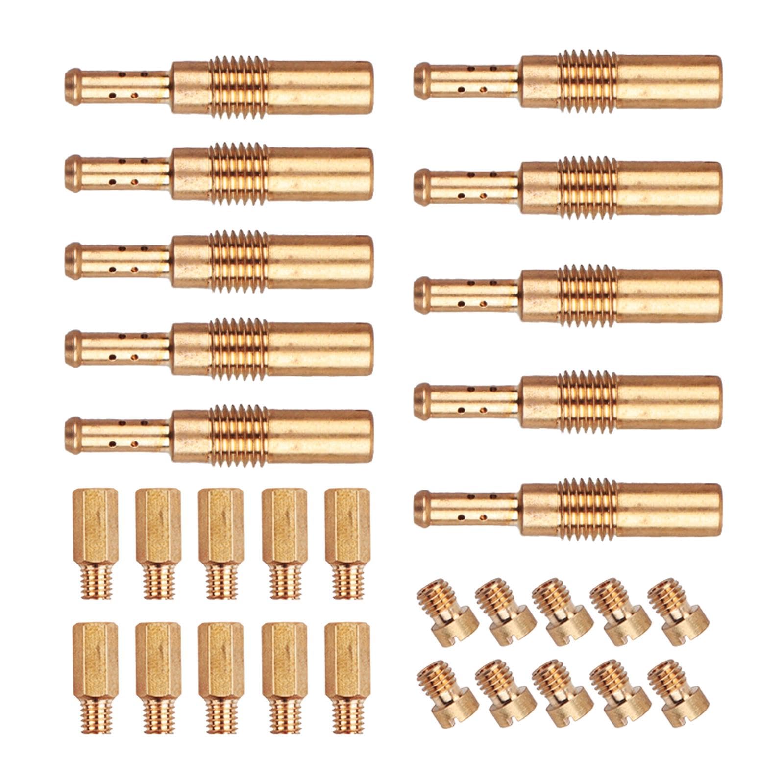 CALANDIS™ 30x Carburetor Main Jets Jet Kit for 125cc 150cc 200cc Pwk Cvk PE | Fuel Injectors Main Jets | Air Intake Fuel Delivery | Motorcycle Parts