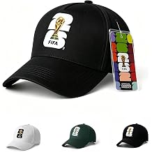 2026 FIFA World Cup Official Baseball Cap Adjustable Soccer Fan Hat Dad Hat for Men Women Fan Cap for Outdoor Sports Travel Black