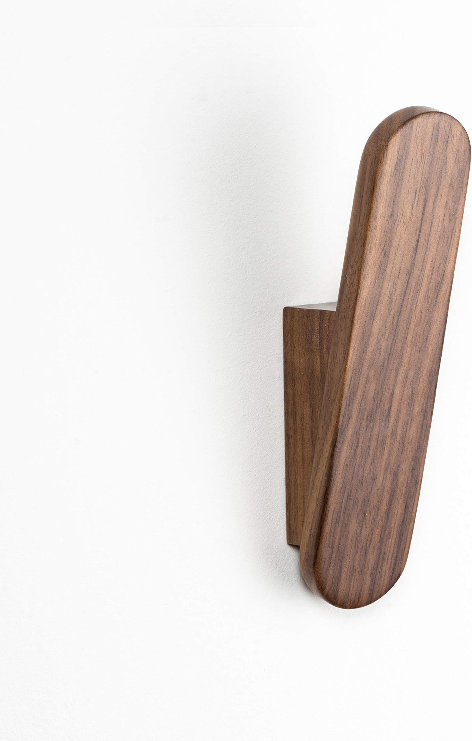 tallo Single Wooden Wall Hooks, Made from Responsibly-sourced Timber, Walnut