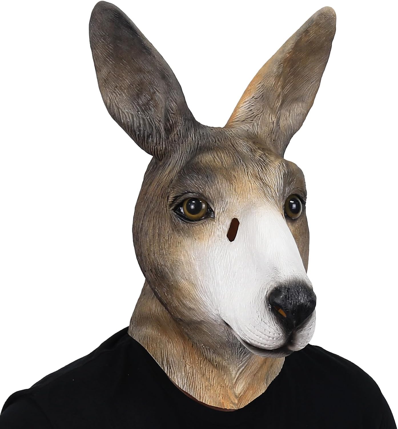 Halloween Kangaroo Head Mask Kangaroo Costume Animal Full Head Mask for Carnival Costume Party Prop