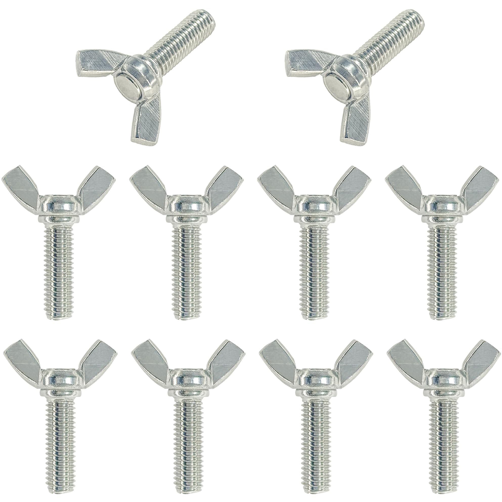 TOP-VIGOR 10Pcs Wing Bolts Wing Screws, M8*25mm Wing Butterfly Bolts Butterfly Screws, Butterfly Wing Screws Bolts