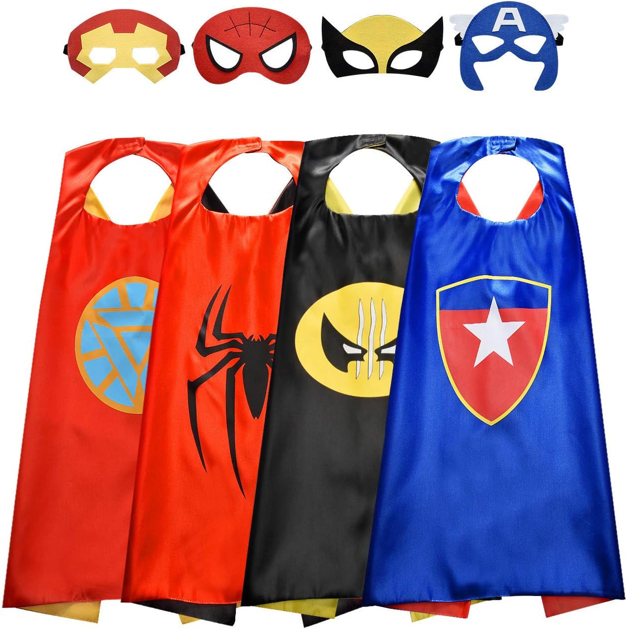 Easony Gifts for 3-10 Year Old Girls, Superheros Toys for Girls Superhero Cape Girl Kids Dress up for Girls Birthday Gifts for Girls Cartoon Cape Masks Toddler Superhero Capes
