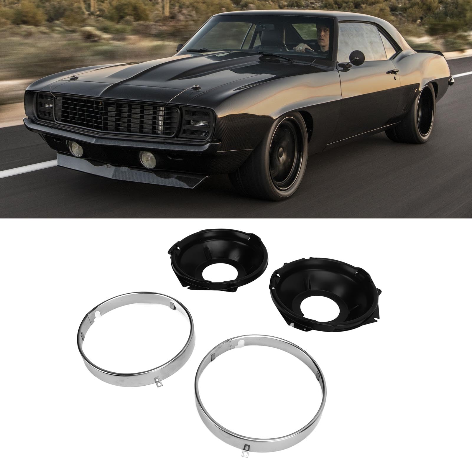 1969 camaro ss ヘッドライトハウジング ヘッドライトメクラカバー 1969 camaro ss ヘッドライトハウジング ヘッドライトメクラカバー